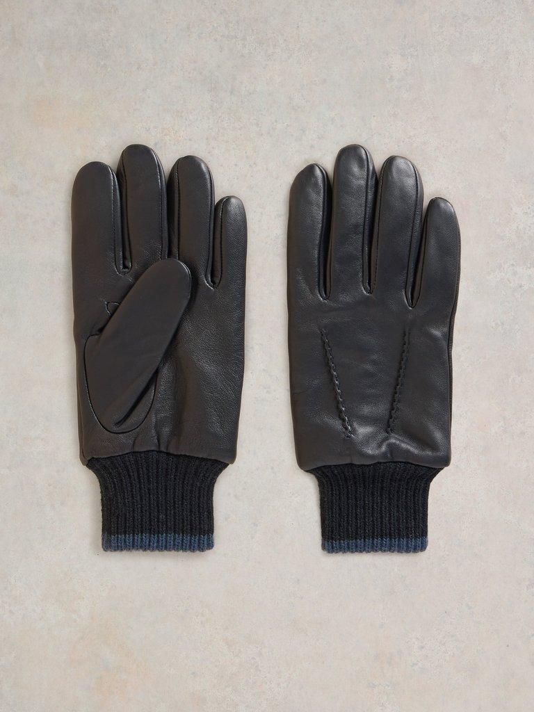 Leo Leather Gloves in NAVY MULTI - FLAT FRONT