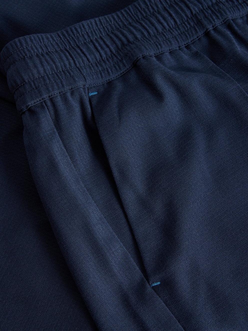 Freda Wide Leg Trousers in DARK NAVY - FLAT DETAIL