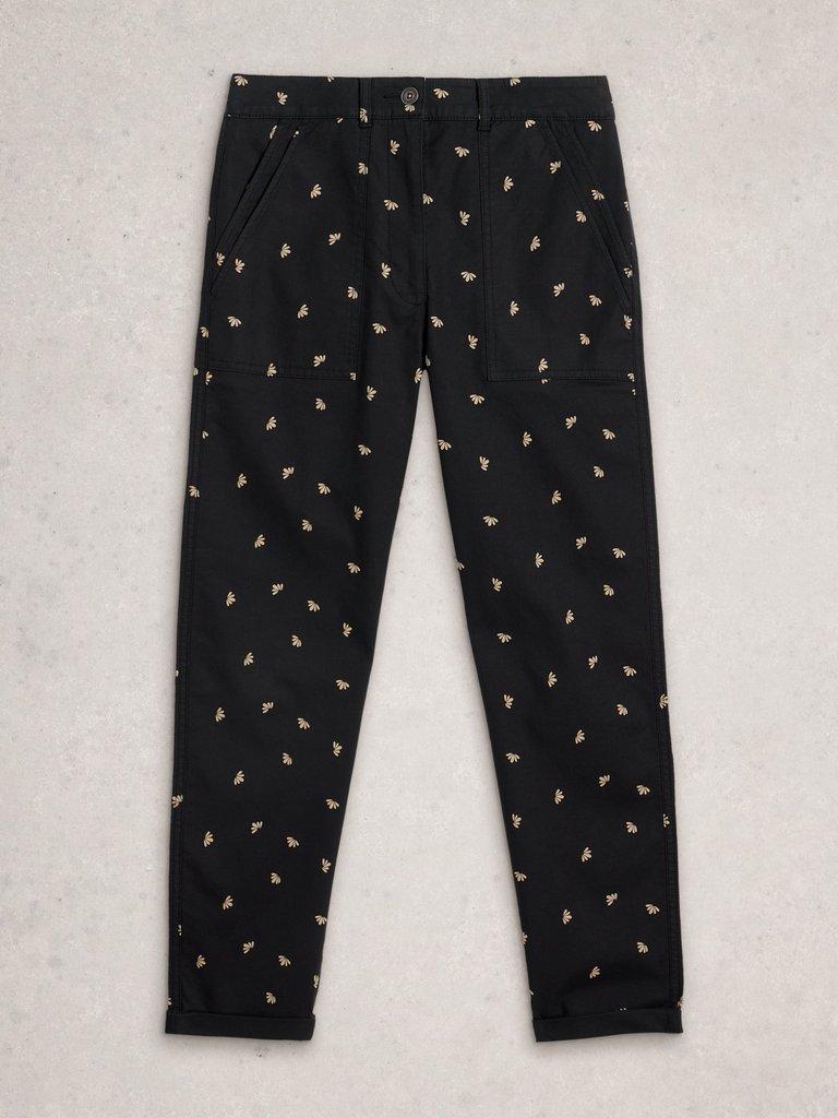 Twister Chino Trousers in BLK PR - FLAT FRONT