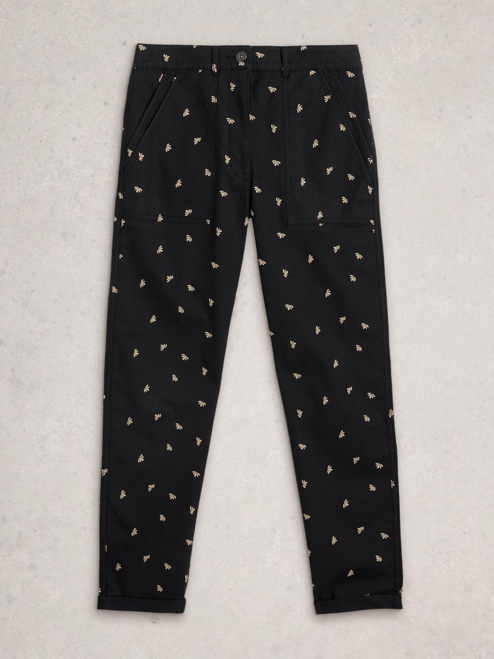Twister Chino Trousers in BLK PR - FLAT FRONT
