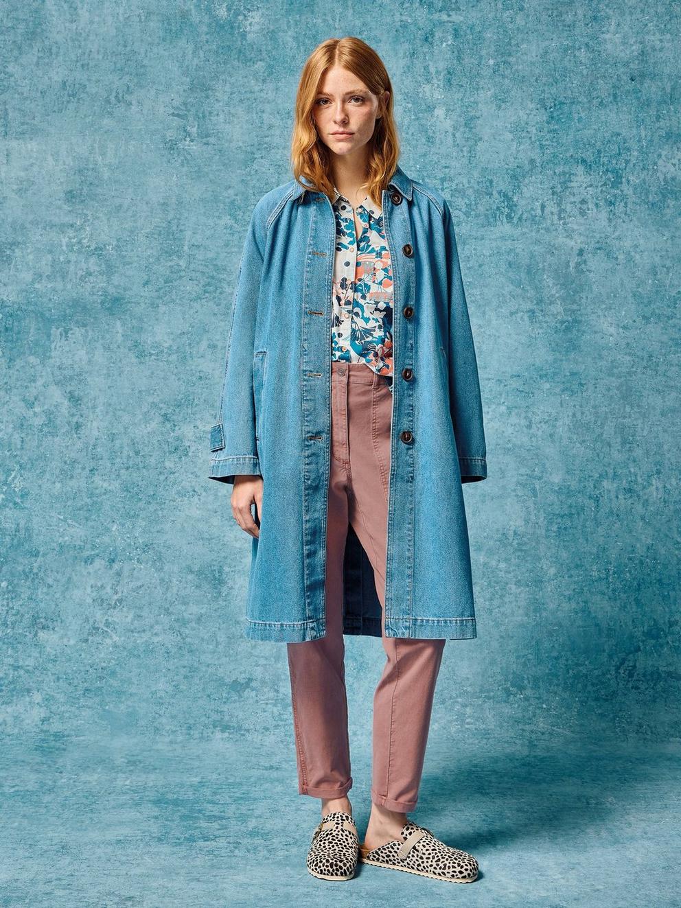 Twister Full Length Chino Trouser in DUS PINK - MIXED