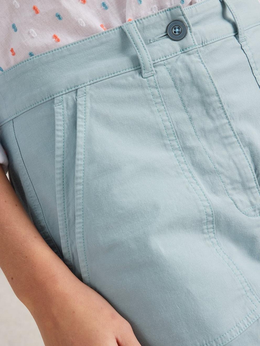 Twister Full Length Chino Trouser in LGT BLUE - MODEL DETAIL