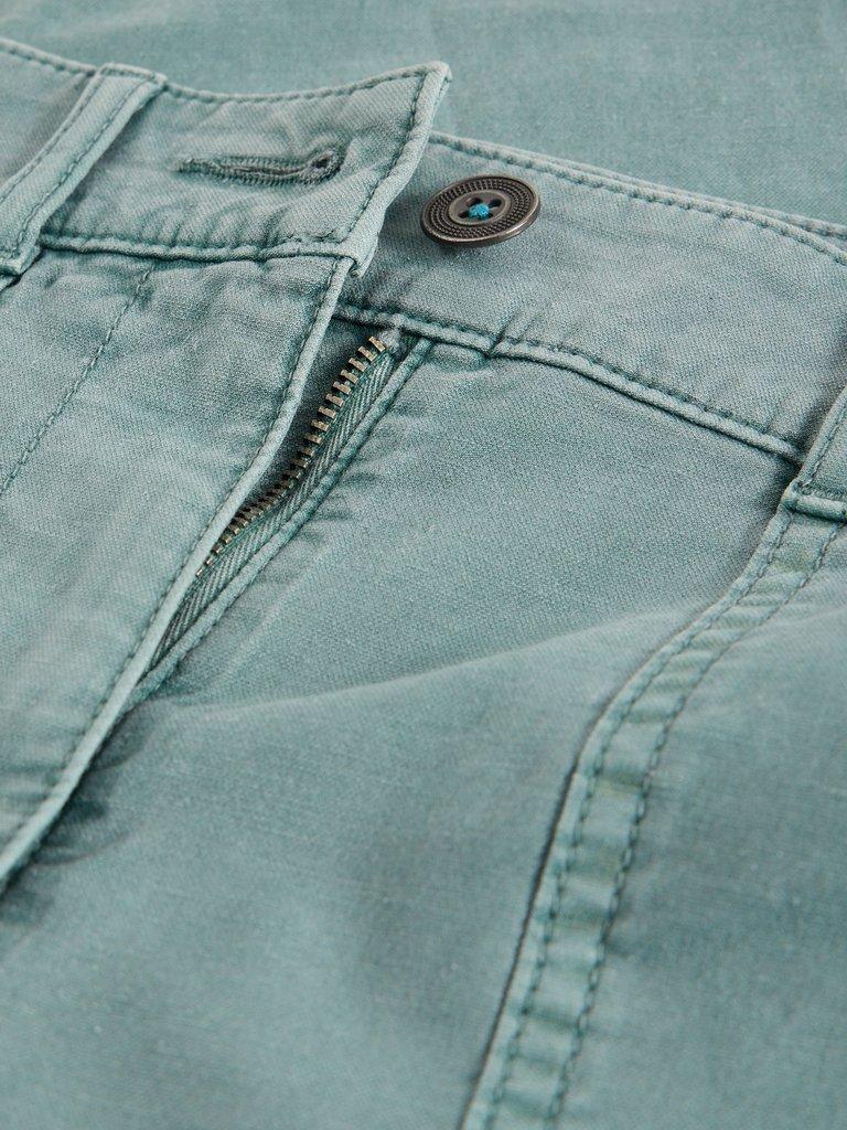 Twister Full Length Chino Trouser in MID BLUE - FLAT DETAIL