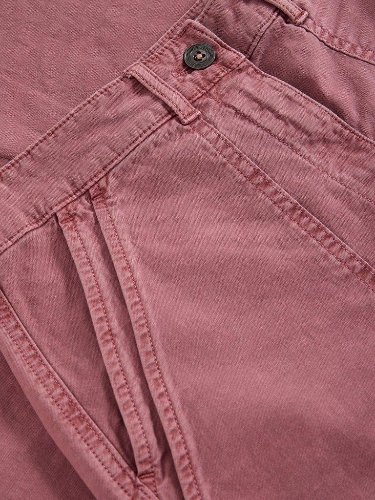 Twister Chino Trousers in MID PINK - FLAT DETAIL