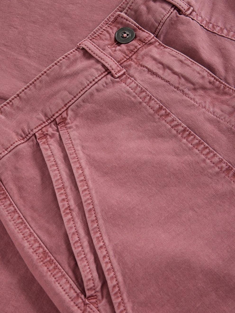 Twister Chino Trousers in MID PINK - FLAT DETAIL