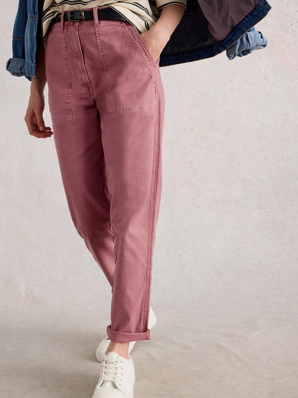 Twister Chino Trousers in MID PINK - LIFESTYLE