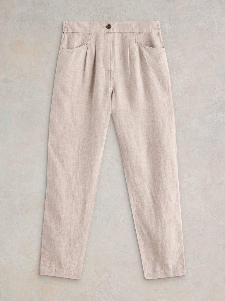 Rowena Linen Trousers in LGT NAT - FLAT FRONT