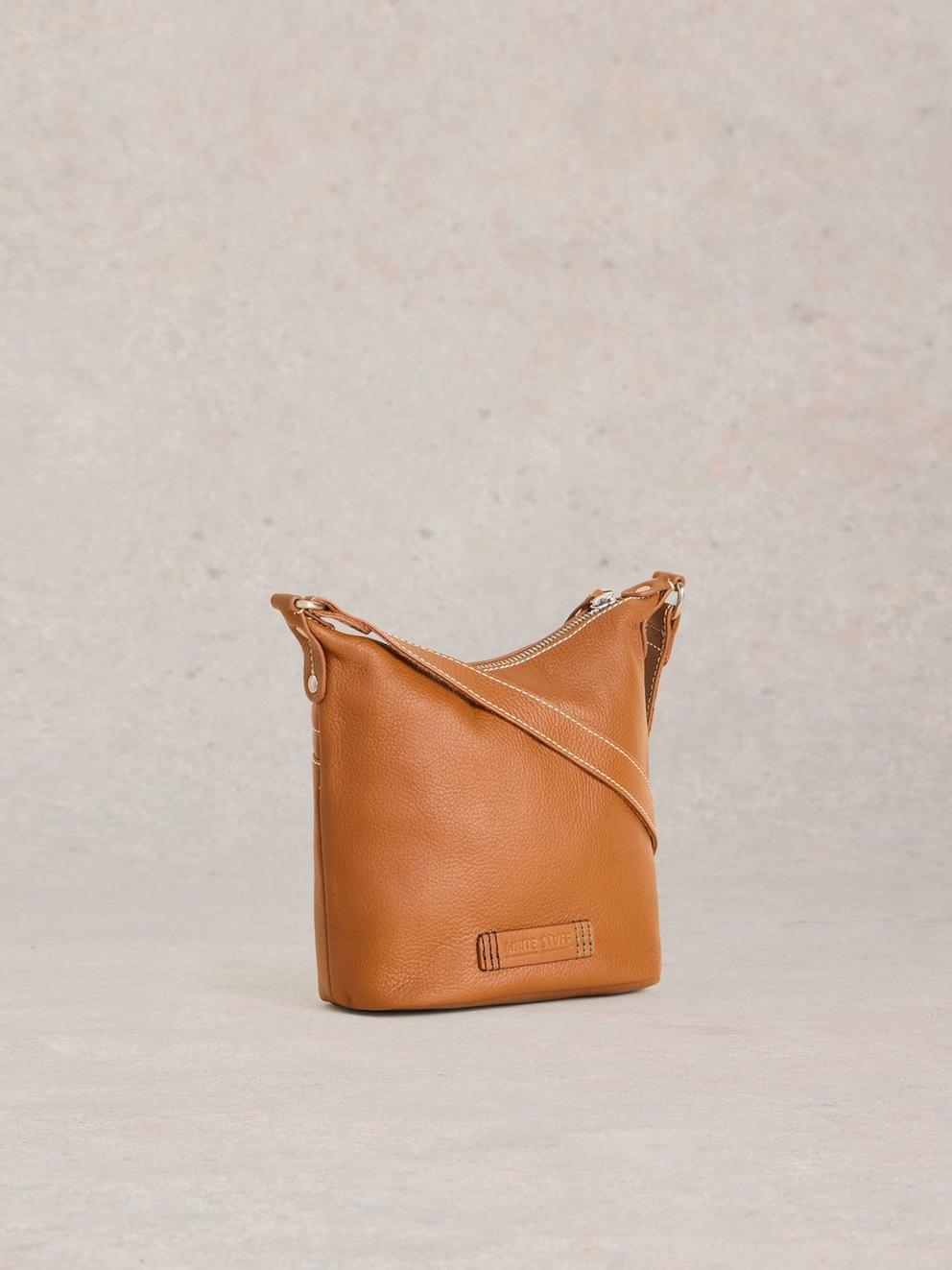 Mini Farrah Crossbody Bag  in MID TAN - FLAT BACK