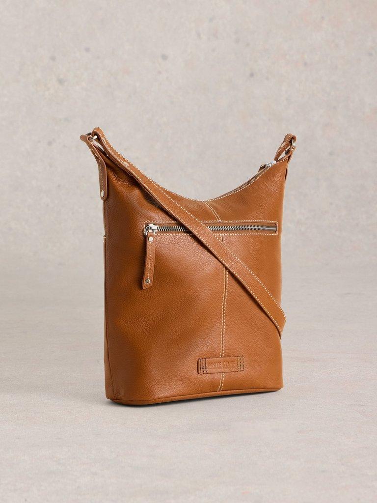 Mia Crossbody Bag  in MID TAN - FLAT BACK