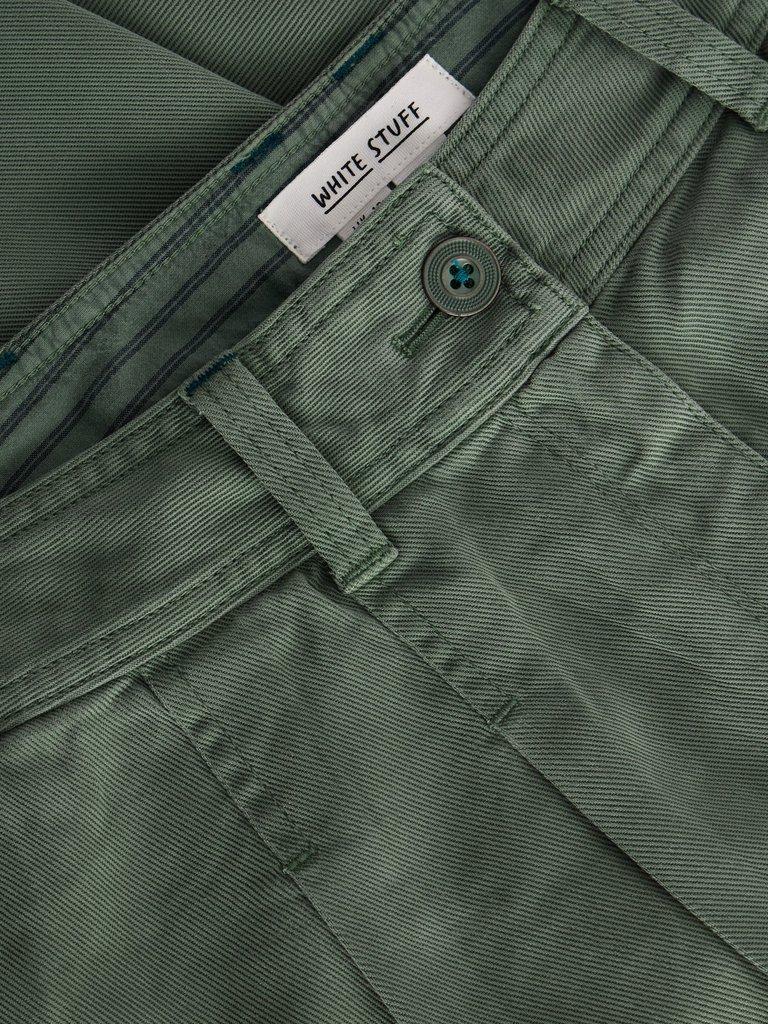 Sasha Wide Leg Trouser in DUS GREEN - FLAT DETAIL