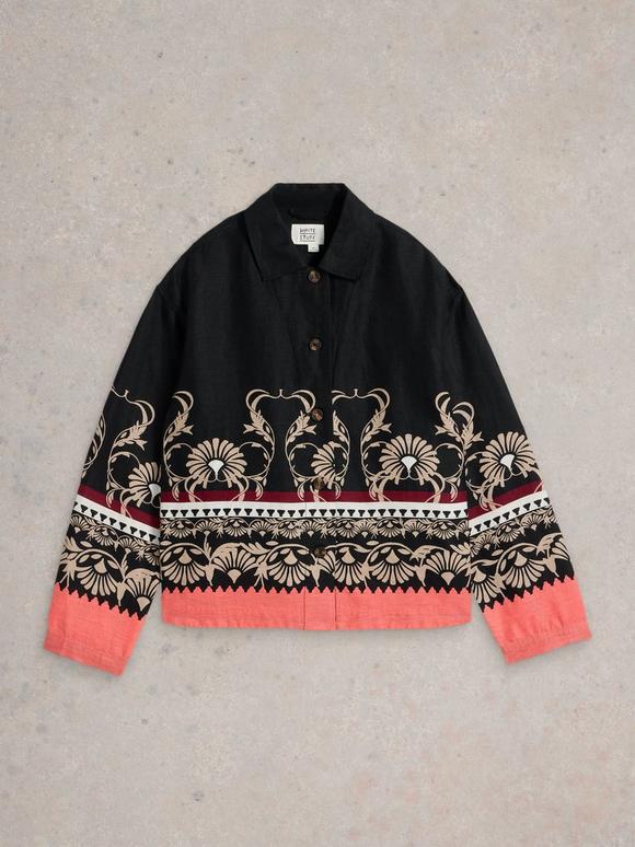 Tabby Linen Jacket in DUSTY PURPLE | White Stuff