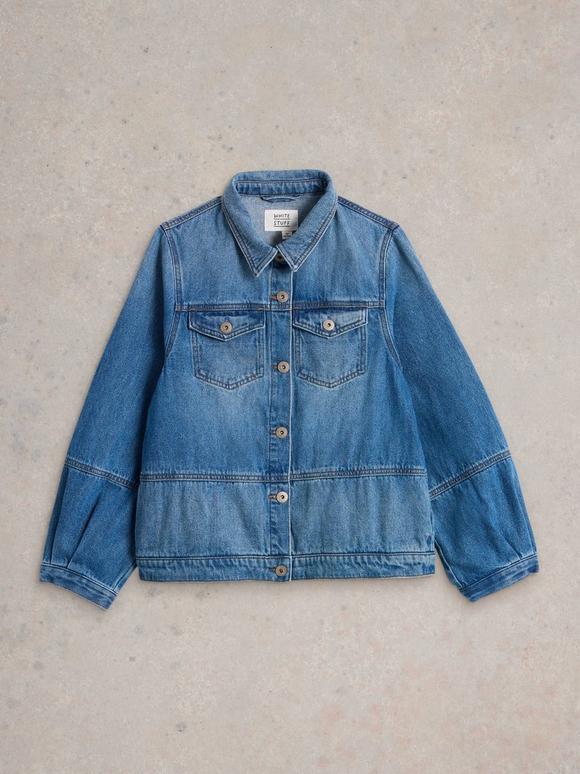 【Anyone more】Carrie Cotton Short Jacket WHITE STUFF Carrie Cotton Shacket in Mid Pink | endource
