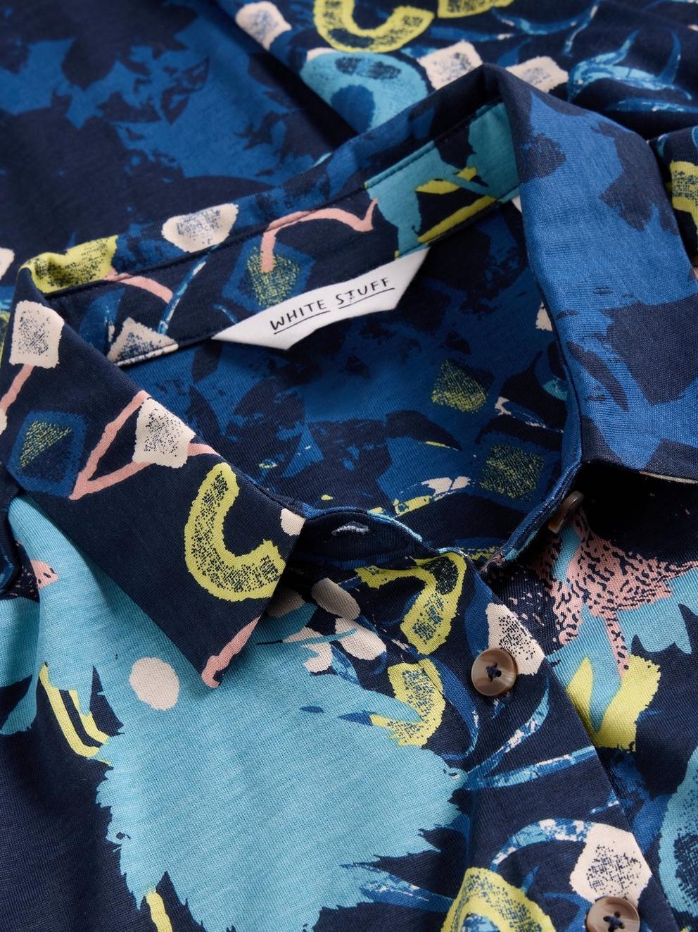 Rua Midi Jersey Dress in BLUE PR - FLAT DETAIL