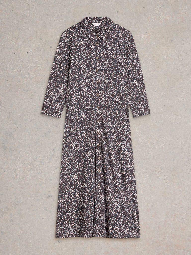 Rua Midi Jersey Dress in GREY PR - FLAT FRONT
