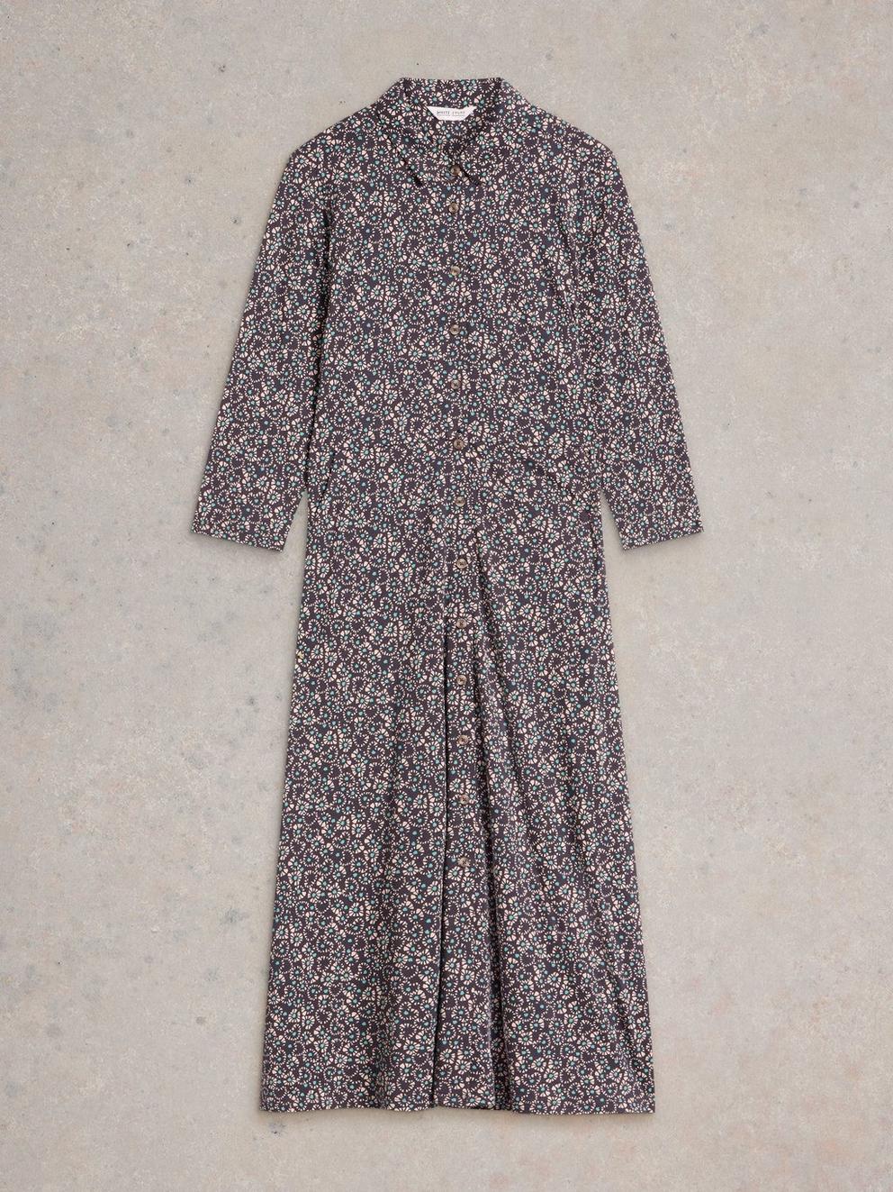 Rua Midi Jersey Dress in GREY PR - FLAT FRONT
