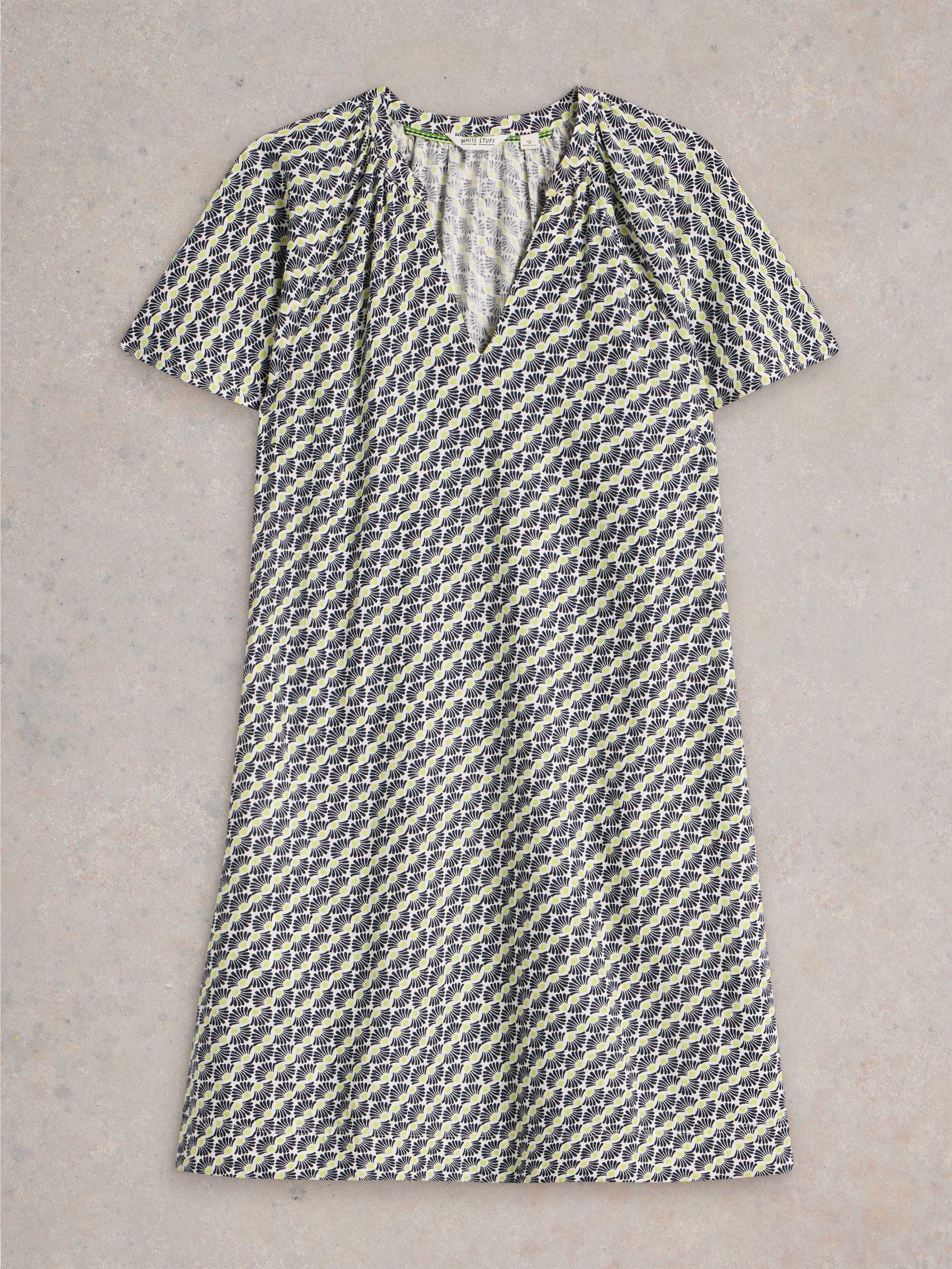 White Stuff V-Neck Dress Women's Lindsay Stylish Short Sleeve Linen Blend Outfit