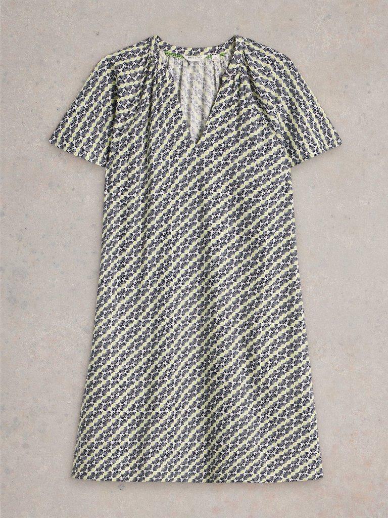Lindsay Linen Blend Dress in IVORY PR - FLAT FRONT