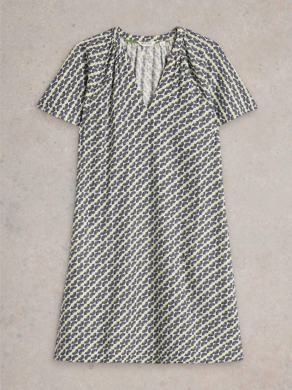 Lindsay Linen Blend Dress in IVORY PR - FLAT FRONT