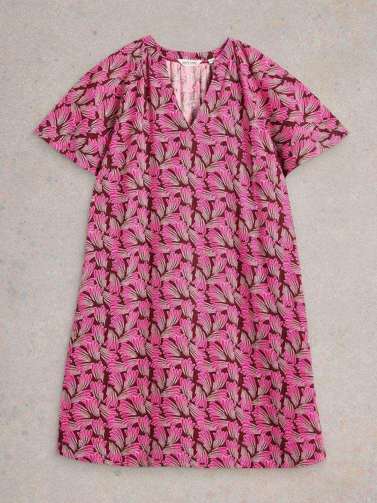 Lindsay Linen Blend Dress in PINK PR - FLAT FRONT