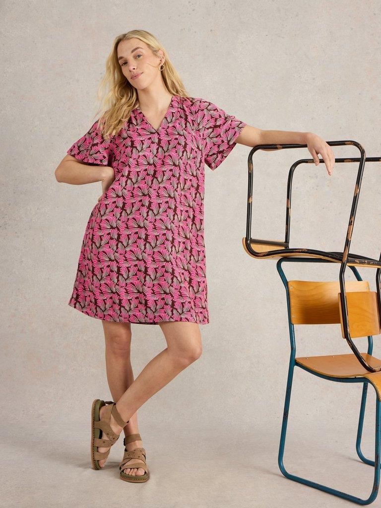 Lindsay Linen Blend Dress in PINK PR - LIFESTYLE