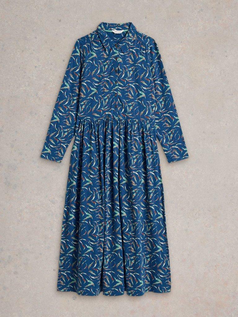 Rylee Jersey Shirt Dress in BLUE PR - FLAT FRONT