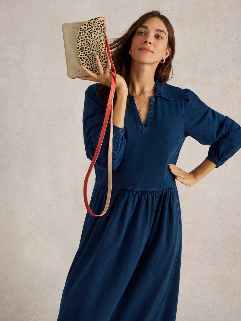 Ren Denim Jersey Dress in DK DENIM - LIFESTYLE