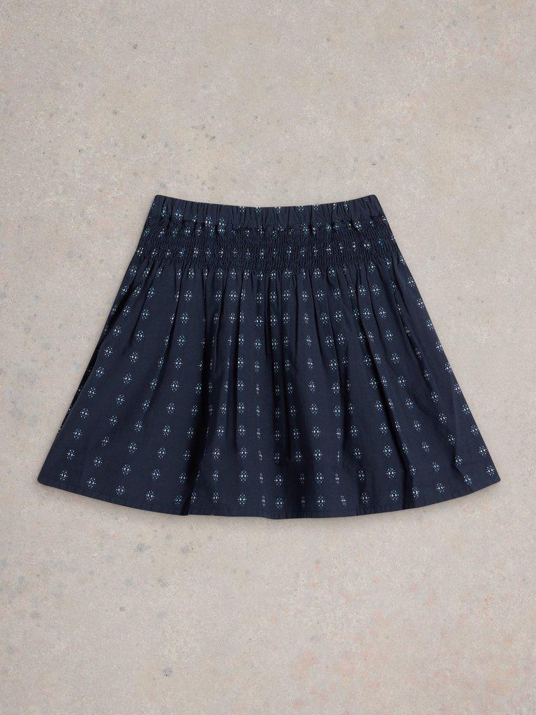 Celeste Dobby Skirt in DARK NAVY - FLAT BACK