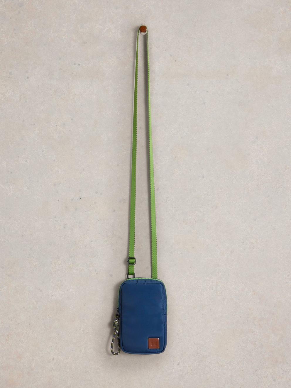 Meadow Phone Bag in DK BLUE - FLAT FRONT