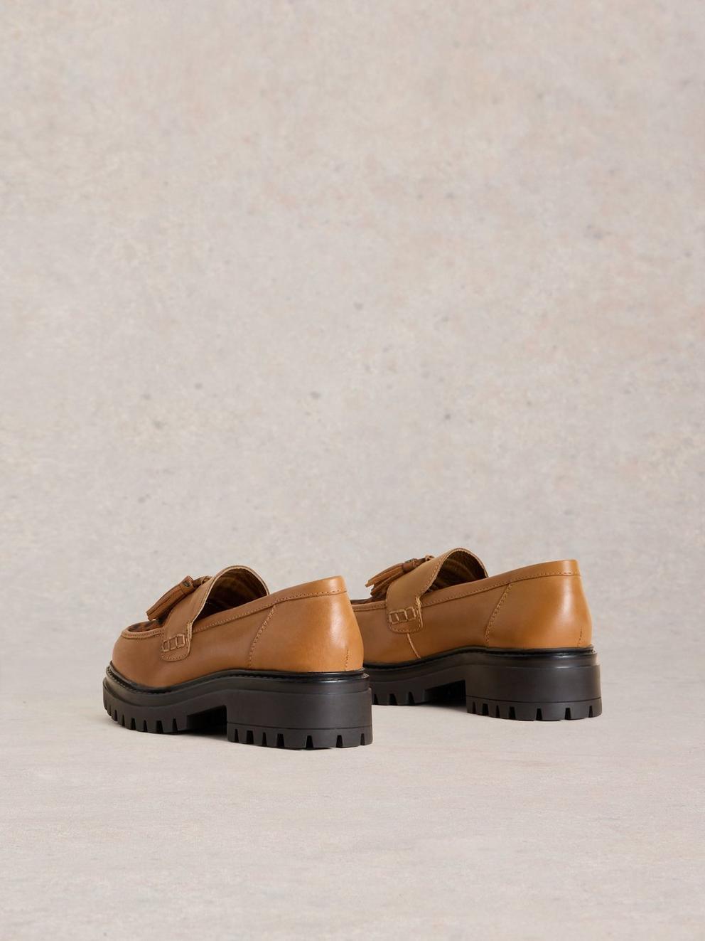 Charlie Chunky Loafer in TAN MULTI - FLAT BACK