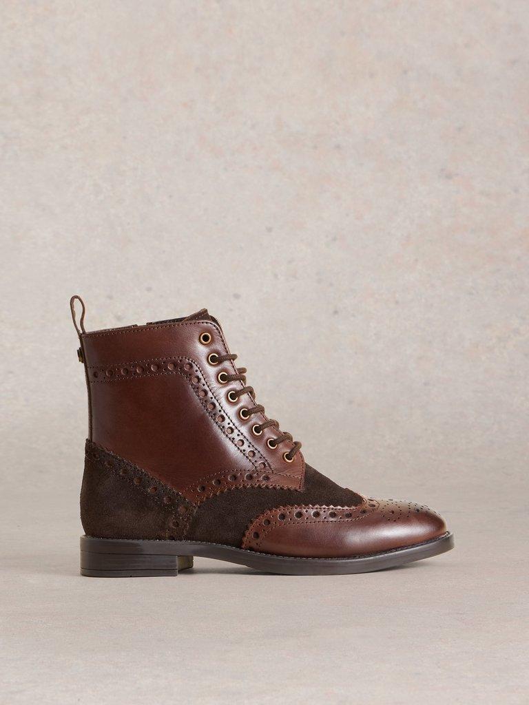 Thistle Brogue Boot in DEEP BROWN - LIFESTYLE