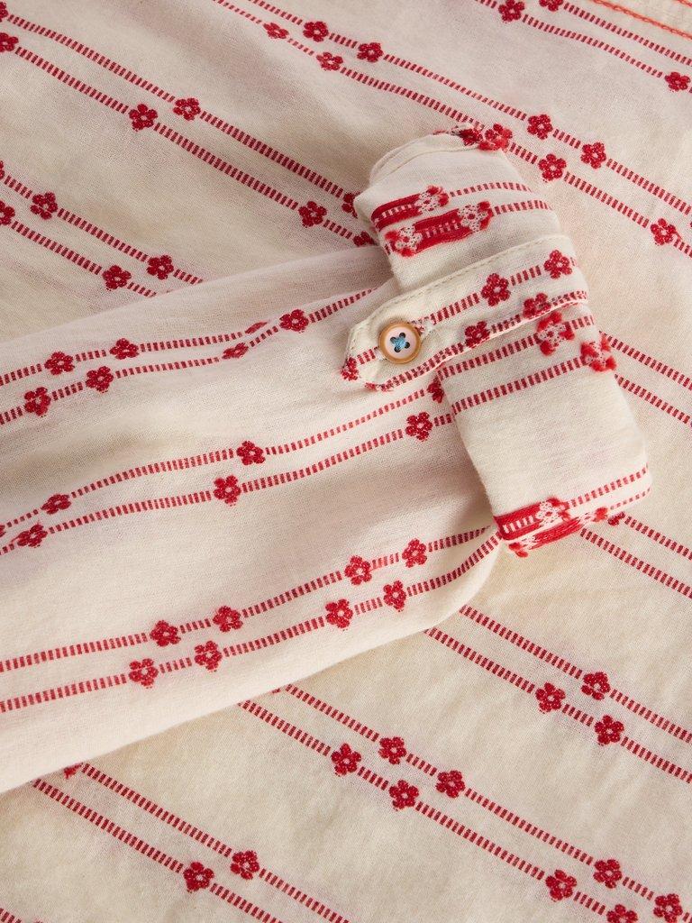 Sophie Organic Cotton Long Sleeve Shirt in PINK MLT - FLAT DETAIL
