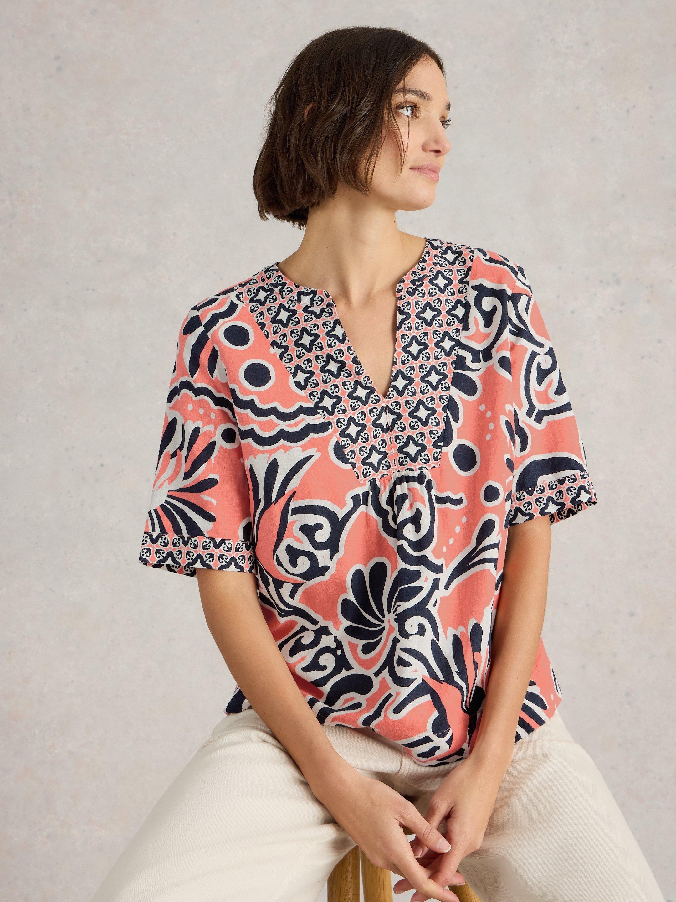 Ash Linen Blend Top