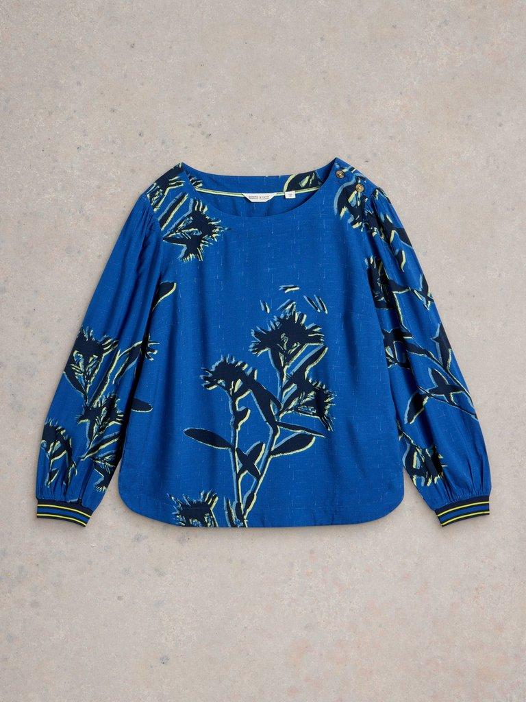 Angie Top  in BLUE PR - FLAT FRONT