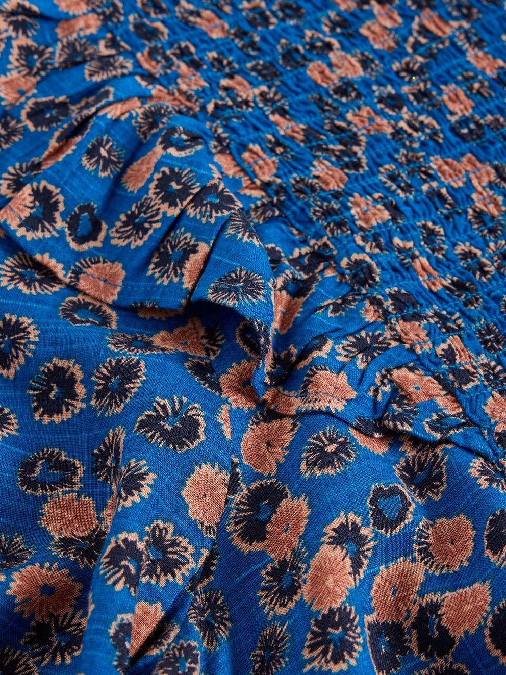 Sylvie Top in BLUE PR - FLAT DETAIL