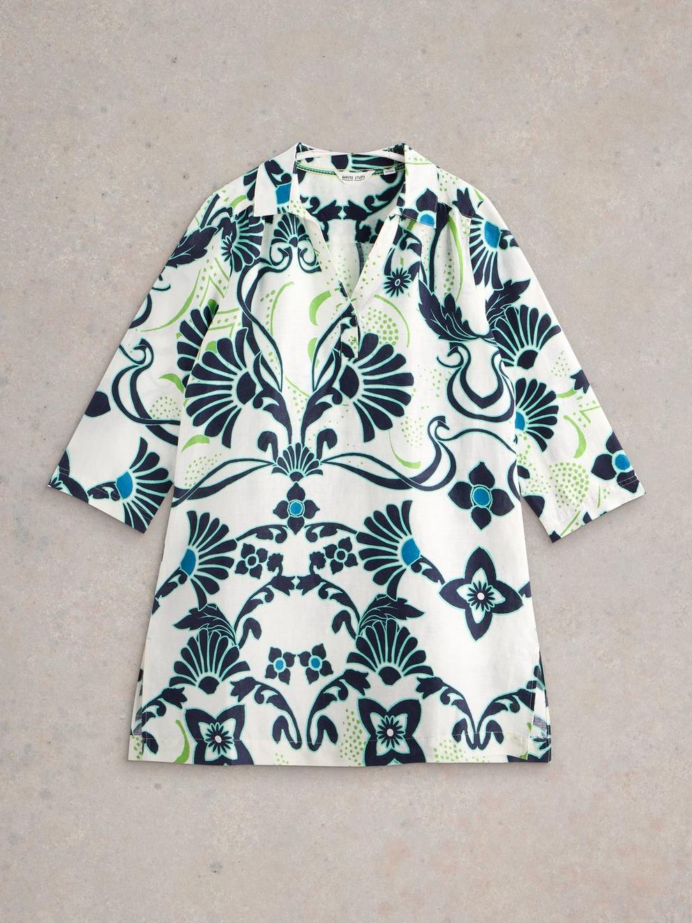 Blake Linen Tunic in IVORY PR - FLAT FRONT