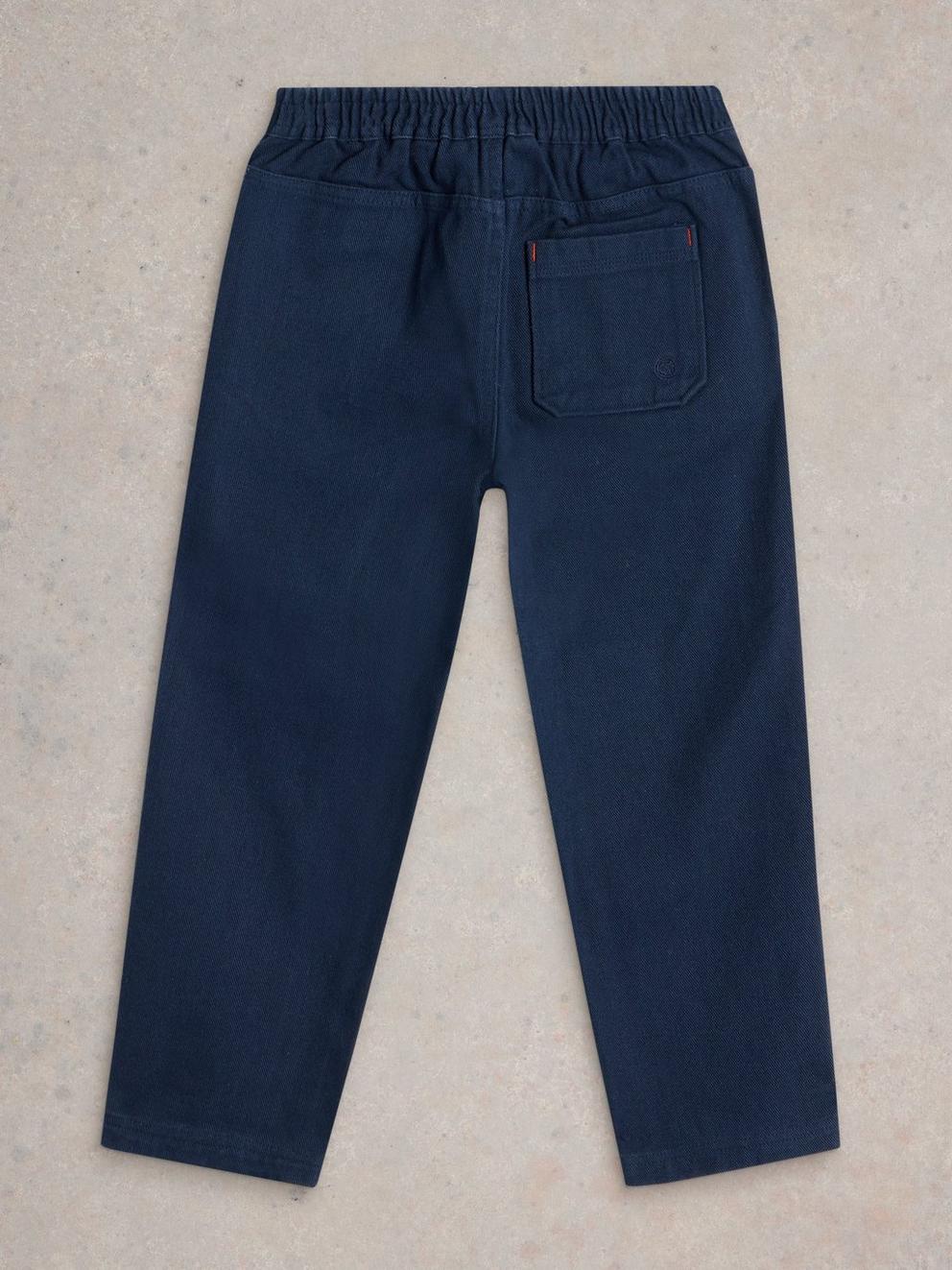 Rory Twill Trouser in DARK NAVY - FLAT BACK