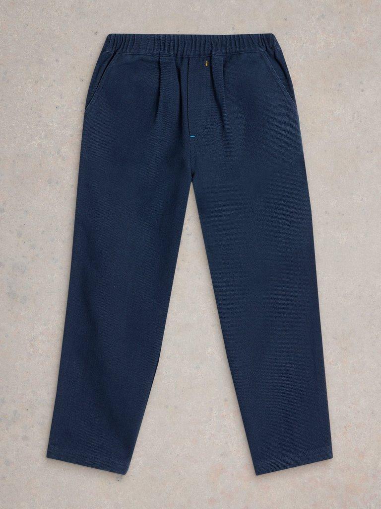 Rory Twill Trouser in DARK NAVY - FLAT FRONT