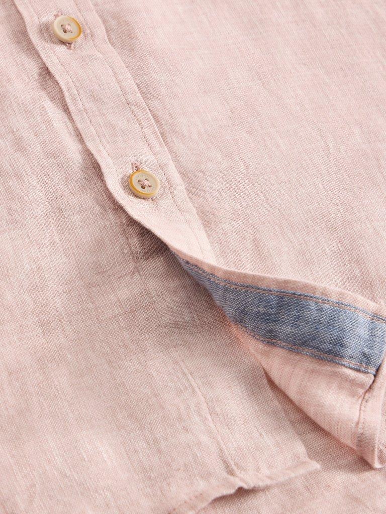 Keswick Linen Shirt in LGT PINK - FLAT DETAIL