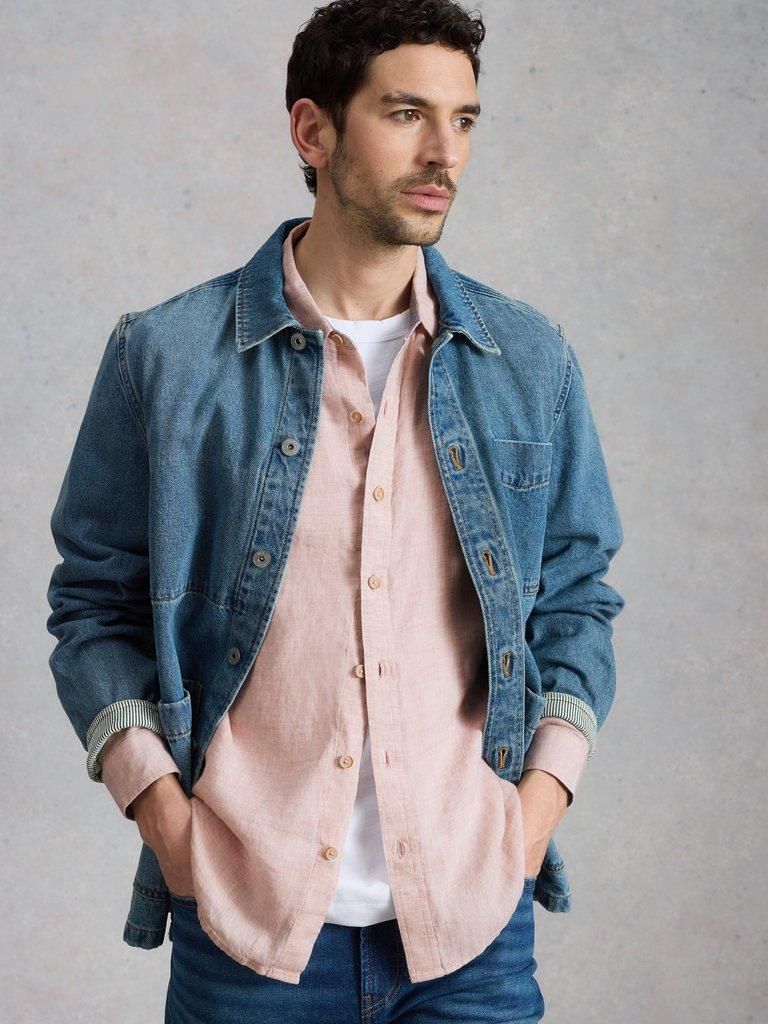 Keswick Linen Shirt in LGT PINK - LIFESTYLE