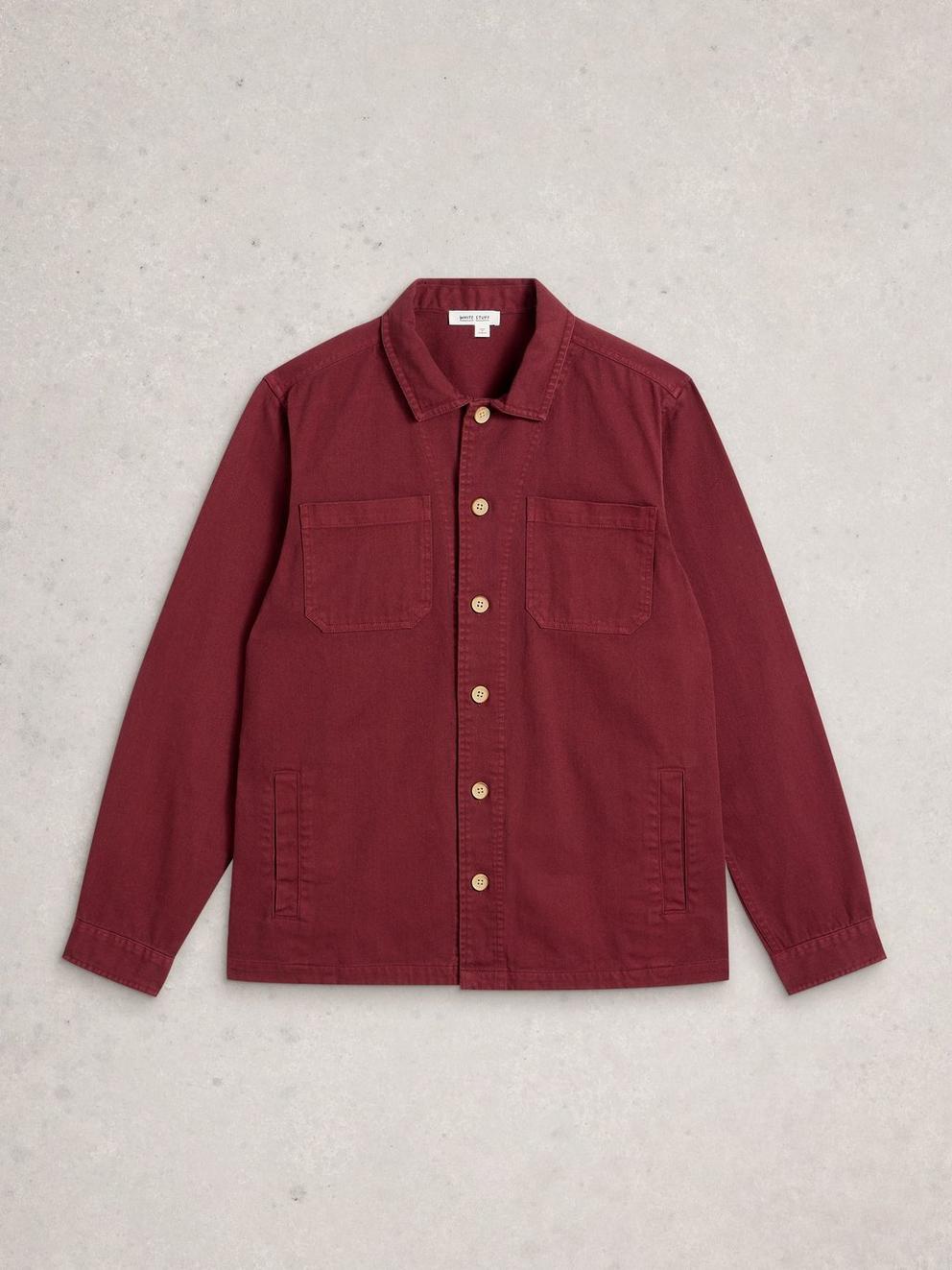 Finch Workwear Jacket in DK PLUM - FLAT FRONT