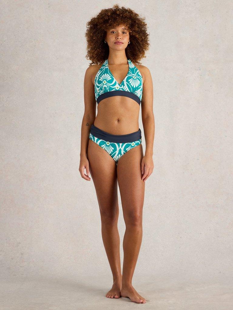 Reversible Sunshine Bikini Top in BLUE PR - MODEL DETAIL