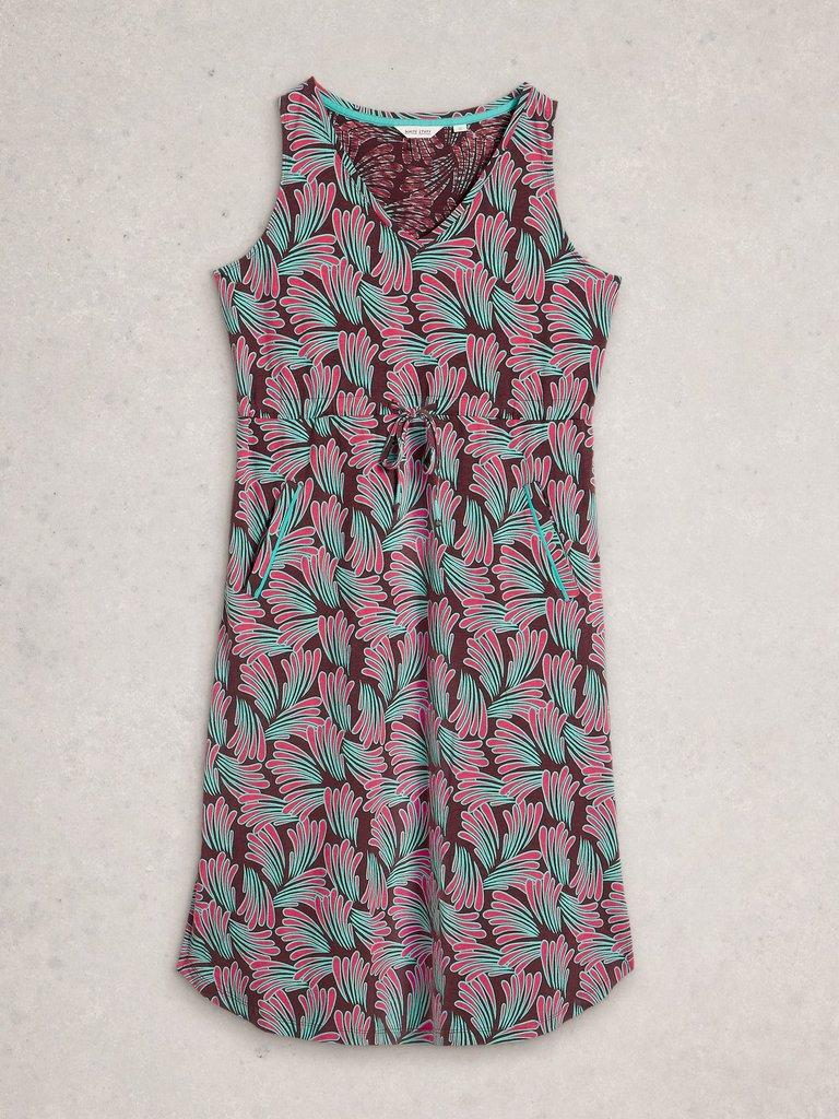 Heidi Jersey Midi Dress in PINK PR - FLAT FRONT