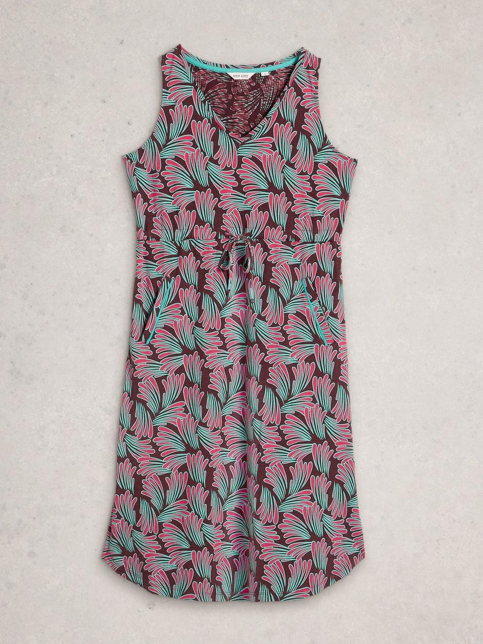 Heidi Jersey Midi Dress in PINK PR - FLAT FRONT