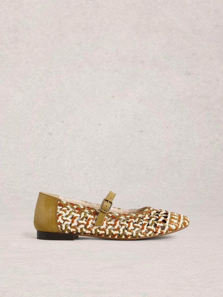 Winnie Woven Ballerina  in GREEN MLT - LIFESTYLE