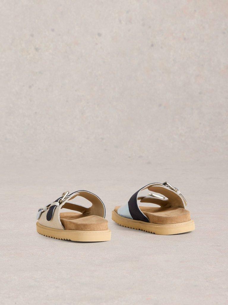 Patty Footbed Sandal in BLUE MLT - FLAT BACK