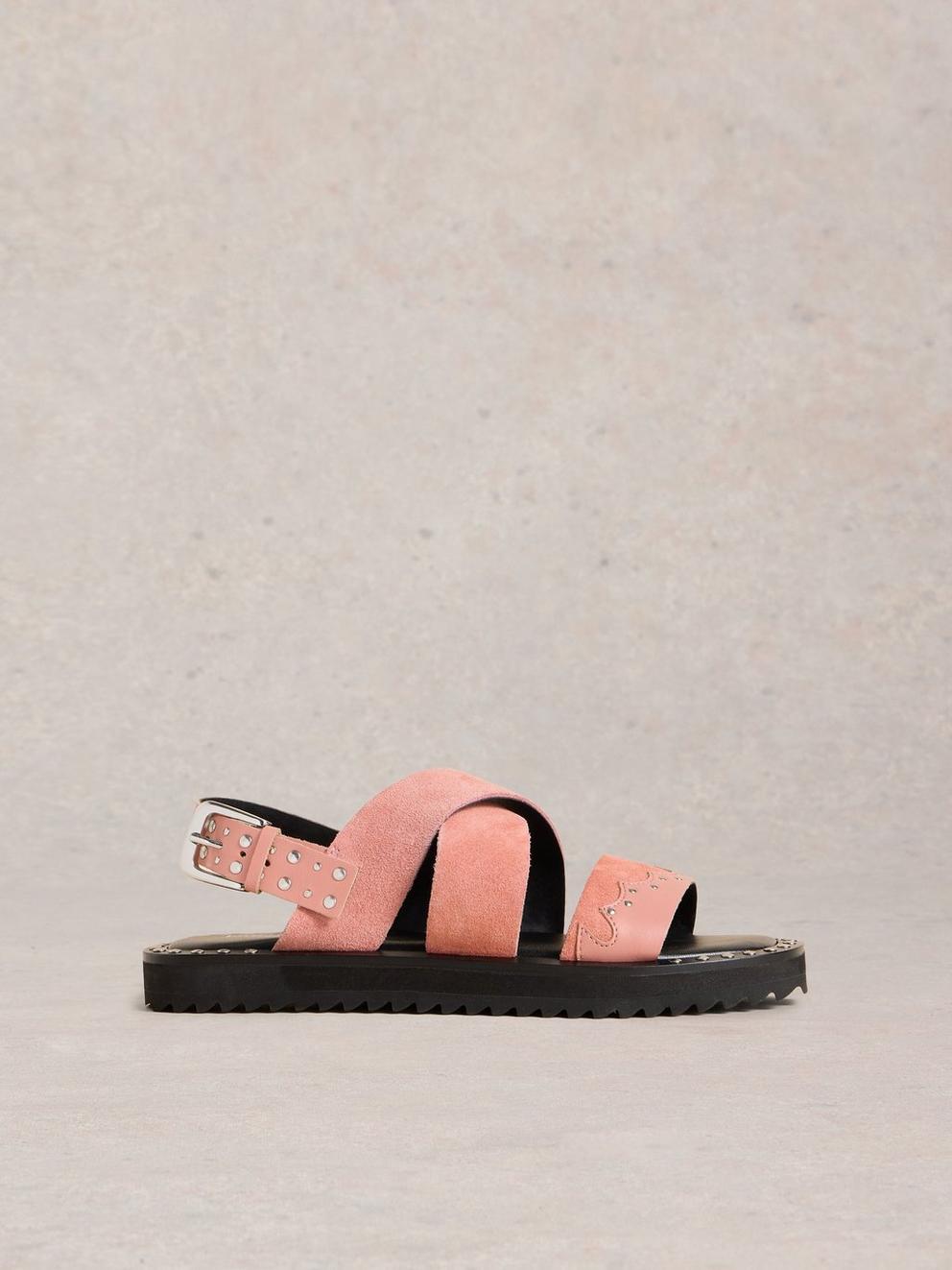 Dolly Western Sandal in MID PINK - LIFESTYLE