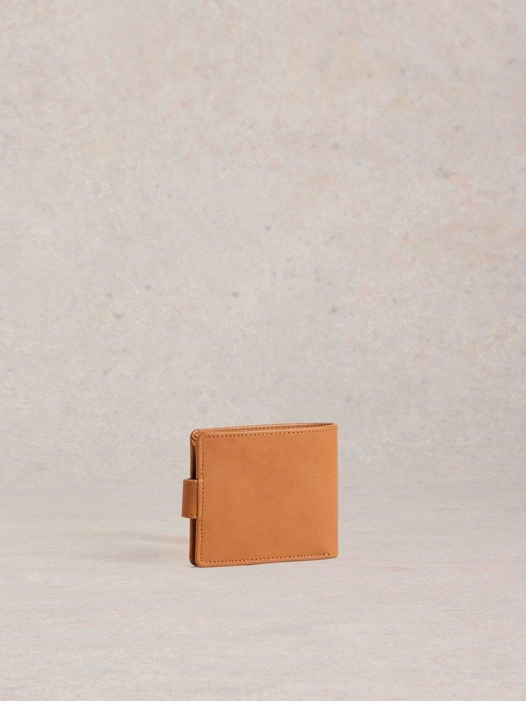 Rufus Leather Wallet in TAN MULTI - FLAT BACK