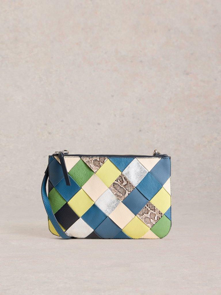 Crossbody Connie Double Pouch in BLUE MLT - LIFESTYLE