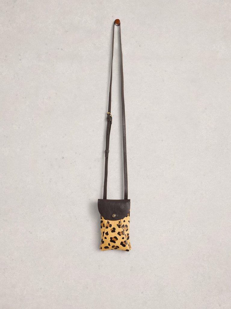 Leather Coco Phone Bag in BROWN MLT - FLAT FRONT
