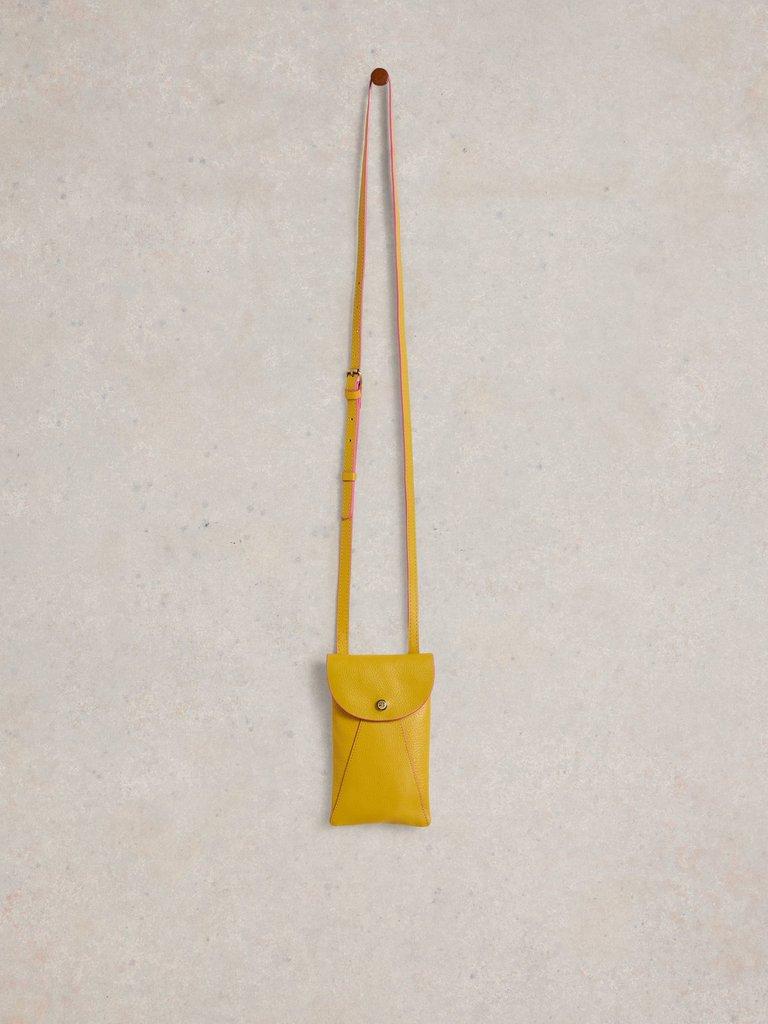 Leather Coco Phone Bag in DK CHART - FLAT FRONT